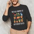 We All Grow At Different Rates Back To School Teacher Unisex Long Sleeve T-Shirt, funny gift