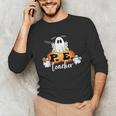 Halloween PE Teacher Ghosts Pumpkins Sports Lover Unisex Long Sleeve T-Shirt, funny gift Halloween PE Teacher Ghosts Pumpkins Sports Lover Unisex Long Sleeve T-Shirt, funny gift