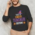 Halloween Teachers This Is My Tired Teacher Costume Unisex Long Sleeve T-Shirt, funny gift