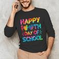 Happy 100th Day Of School Teacher Student 100 Days Tie Dye Men Women Kids Unisex Long Sleeve T-Shirt, funny gift