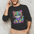 Happy Dot Day Colorful Polka Dot Cat Kitten Teachers Kids Unisex Long Sleeve T-Shirt, funny gift
