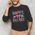 Happy Fri-Yay Teacher Fry Yay Friday Weekend Cute Fri-Yay Unisex Long Sleeve T-Shirt, funny gift
