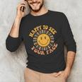 Happy To See Your Face Retro Happy Teacher Back To School Unisex Long Sleeve T-Shirt, funny gift