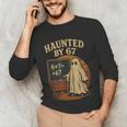 Haunted By 67 Ghost Math Joke Student Halloween Nerd Teacher Unisex Long Sleeve T-Shirt, funny gift Haunted By 67 Ghost Math Joke Student Halloween Nerd Teacher Unisex Long Sleeve T-Shirt, funny gift