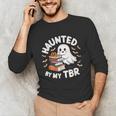 Haunted By My TBR Cute Ghost Book Reading Teacher Halloween Unisex Long Sleeve T-Shirt, funny gift Haunted By My TBR Cute Ghost Book Reading Teacher Halloween Unisex Long Sleeve T-Shirt, funny gift