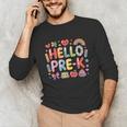Hello Pre-K Back To School Teacher Student Fun Graphic Tee Unisex Long Sleeve T-Shirt, funny gift Hello Pre-K Back To School Teacher Student Fun Graphic Tee Unisex Long Sleeve T-Shirt, funny gift