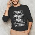 I'Ll Even Do That's Where I Draw The Line Math Teacher Joke Unisex Long Sleeve T-Shirt, funny gift