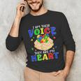 I Am Their Voice They Are My Heart Autism Awareness Teacher Unisex Long Sleeve T-Shirt, funny gift