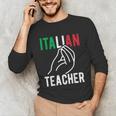 Italian Teacher Italy Italia Back To School First Day Unisex Long Sleeve T-Shirt, funny gift Italian Teacher Italy Italia Back To School First Day Unisex Long Sleeve T-Shirt, funny gift