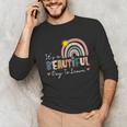 It's A Beautiful Day To Learn Cute Rainbow Boho Teacher Unisex Long Sleeve T-Shirt, funny gift It's A Beautiful Day To Learn Cute Rainbow Boho Teacher Unisex Long Sleeve T-Shirt, funny gift