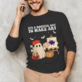 It's A Bootiful Day To Make Art Groovy Art Teacher Halloween Unisex Long Sleeve T-Shirt, funny gift