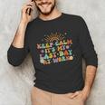 Keep Calm It's My Last Day At Work Groovy Teacher Retro Unisex Long Sleeve T-Shirt, funny gift Keep Calm It's My Last Day At Work Groovy Teacher Retro Unisex Long Sleeve T-Shirt, funny gift