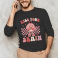 Kiss Your Brain Valentines Test Day Teacher Squad Kids Unisex Long Sleeve T-Shirt, funny gift