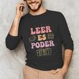Leer Es Poder Groovy Spanish Teacher Bilingual Maestra Men Women Unisex Long Sleeve T-Shirt, funny gift Leer Es Poder Groovy Spanish Teacher Bilingual Maestra Men Women Unisex Long Sleeve T-Shirt, funny gift