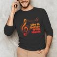 Life Is Better With Music Theory Musician Teacher Notes Clef Unisex Long Sleeve T-Shirt, funny gift Life Is Better With Music Theory Musician Teacher Notes Clef Unisex Long Sleeve T-Shirt, funny gift