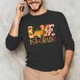 Love First Grade Happy Fall Thanksgiving Women 1st Teacher Unisex Long Sleeve T-Shirt, funny gift