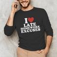 I Love Late Homework Excuses Sarcastic Teacher Lie For Men Women Unisex Long Sleeve T-Shirt, funny gift I Love Late Homework Excuses Sarcastic Teacher Lie For Men Women Unisex Long Sleeve T-Shirt, funny gift