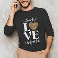 Love Leopard Print Teacher Cheetah School Inspire Teach Unisex Long Sleeve T-Shirt, funny gift