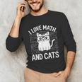 Math And Cats Apparel For Teachers Students Cat Lovers Unisex Long Sleeve T-Shirt, funny gift Math And Cats Apparel For Teachers Students Cat Lovers Unisex Long Sleeve T-Shirt, funny gift