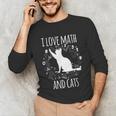 Math Nerd Math Teacher Cat Lover I Love Math And Cats Unisex Long Sleeve T-Shirt, funny gift Math Nerd Math Teacher Cat Lover I Love Math And Cats Unisex Long Sleeve T-Shirt, funny gift