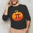 Math Teacher Halloween Costume Pumpkin Pi Pun Pie Men Unisex Long Sleeve T-Shirt, funny gift