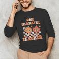 One Thankful Teacher Fall Leaves Thanksgiving Retro Unisex Long Sleeve T-Shirt, funny gift One Thankful Teacher Fall Leaves Thanksgiving Retro Unisex Long Sleeve T-Shirt, funny gift