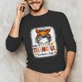 One Thankful Teacher's Aide Messy Bun Thanksgiving Fall Unisex Long Sleeve T-Shirt, funny gift One Thankful Teacher's Aide Messy Bun Thanksgiving Fall Unisex Long Sleeve T-Shirt, funny gift