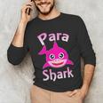 Para Shark Paraprofessional Female Teacher Unisex Long Sleeve T-Shirt, funny gift Para Shark Paraprofessional Female Teacher Unisex Long Sleeve T-Shirt, funny gift