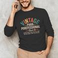 Paraprofessional Vintage Para Teacher 60s 70s 80s Unisex Long Sleeve T-Shirt, funny gift