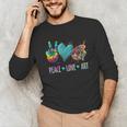 Peace Love Art Painting Palette Art Teacher Unisex Long Sleeve T-Shirt, funny gift Peace Love Art Painting Palette Art Teacher Unisex Long Sleeve T-Shirt, funny gift