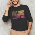 Peace Love Science Lovers Math Chemistry Teacher Unisex Long Sleeve T-Shirt, funny gift