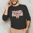 Physical Education Halloween Bow Checkered Teacher Ghost PE Unisex Long Sleeve T-Shirt, funny gift