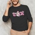 Pink Ghost Teach Halloween Teacher In Spooky Season Unisex Long Sleeve T-Shirt, funny gift