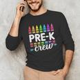 Pre-K Crew Teacher Team Squad Hello Back School Graduation Unisex Long Sleeve T-Shirt, funny gift Pre-K Crew Teacher Team Squad Hello Back School Graduation Unisex Long Sleeve T-Shirt, funny gift