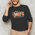 Preppy One Thankful Teacher Coquette Thanksgiving Teacher Unisex Long Sleeve T-Shirt, funny gift Preppy One Thankful Teacher Coquette Thanksgiving Teacher Unisex Long Sleeve T-Shirt, funny gift