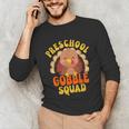 Preschool Gobble Squad Cute Turkey Thanksgiving Teacher Unisex Long Sleeve T-Shirt, funny gift