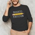 Progress Over Perfection Motivational Teacher Tee Unisex Long Sleeve T-Shirt, funny gift Progress Over Perfection Motivational Teacher Tee Unisex Long Sleeve T-Shirt, funny gift