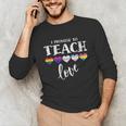I Promise To Teach Love LGBT-Q Pride Proud Ally Teacher Unisex Long Sleeve T-Shirt, funny gift I Promise To Teach Love LGBT-Q Pride Proud Ally Teacher Unisex Long Sleeve T-Shirt, funny gift