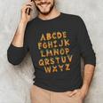 Pumpkin ABC Halloween Alphabet Costume School Teacher Kids Unisex Long Sleeve T-Shirt, funny gift