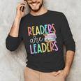 Readers Are Leaders Reading Book Lovers Teacher Women Kids Unisex Long Sleeve T-Shirt, funny gift