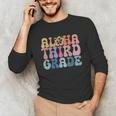 Retro Aloha Third Grade Teacher Summer Vacation Beach Hawaii Unisex Long Sleeve T-Shirt, funny gift