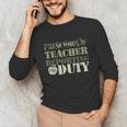 Retro Back To School Women Old Camo Preschool Teacher Unisex Long Sleeve T-Shirt, funny gift