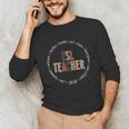Retro ESL Teacher Teach Multilingual Learners Team Unisex Long Sleeve T-Shirt, funny gift Retro ESL Teacher Teach Multilingual Learners Team Unisex Long Sleeve T-Shirt, funny gift