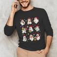 Santa Ghost Reading Books Christmas Library Teacher Unisex Long Sleeve T-Shirt, funny gift Santa Ghost Reading Books Christmas Library Teacher Unisex Long Sleeve T-Shirt, funny gift