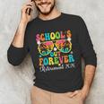 School's Out Forever Retirement 2026 Retro Retired Teacher Unisex Long Sleeve T-Shirt, funny gift