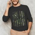 Science Teacher Camo American Flag Back To School Unisex Long Sleeve T-Shirt, funny gift