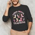 These Boots Are Made For Teaching Western Cowgirl Teacher Unisex Long Sleeve T-Shirt, funny gift