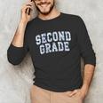 Second Grade Floral Blue Back To School 2nd Grade Teacher Unisex Long Sleeve T-Shirt, funny gift Second Grade Floral Blue Back To School 2nd Grade Teacher Unisex Long Sleeve T-Shirt, funny gift