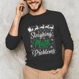 Sleighing Math Problem Xmas In Math Teacher Christmas Men Women Unisex Long Sleeve T-Shirt, funny gift Sleighing Math Problem Xmas In Math Teacher Christmas Men Women Unisex Long Sleeve T-Shirt, funny gift