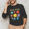 Solar System Cute Face Planets Space Science Teacher School Unisex Long Sleeve T-Shirt, funny gift